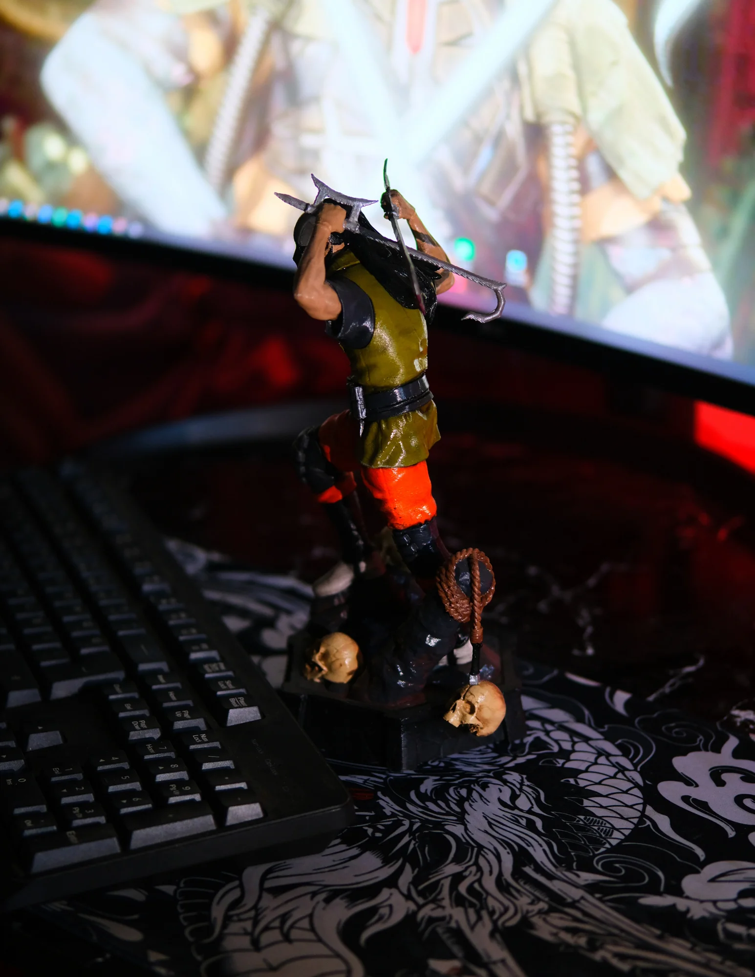 Kabal Savaşçı Figür 25 cm El Boyaması