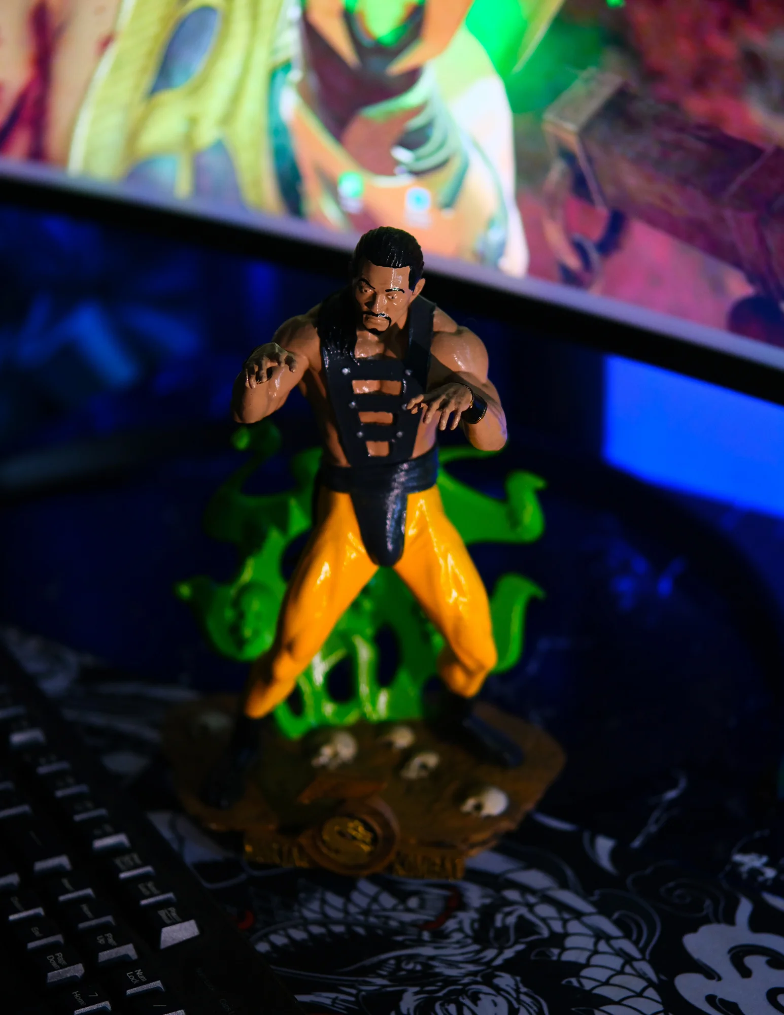 25 cm El Boyaması Shang Tsung Savaşçı Figür 