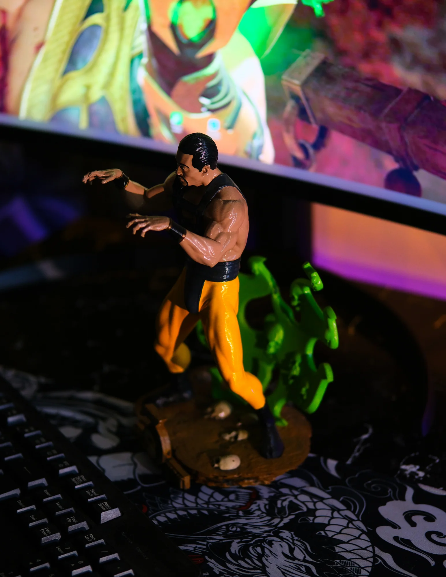 25 cm El Boyaması Shang Tsung Savaşçı Figür 