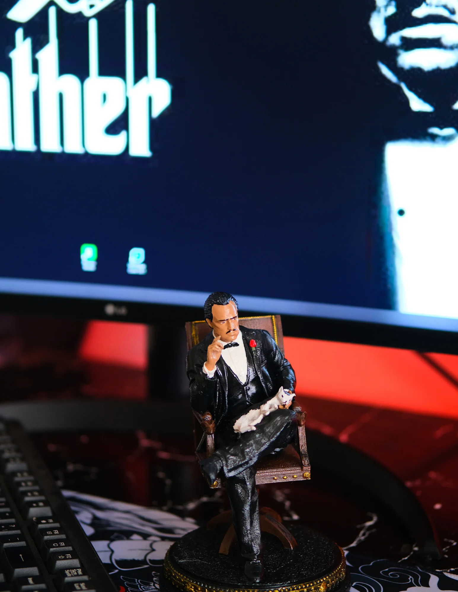 The Godfather ( God Father ) Marlon Brando / Don Corleone Büst / Figür Diorama 18cm Boyut