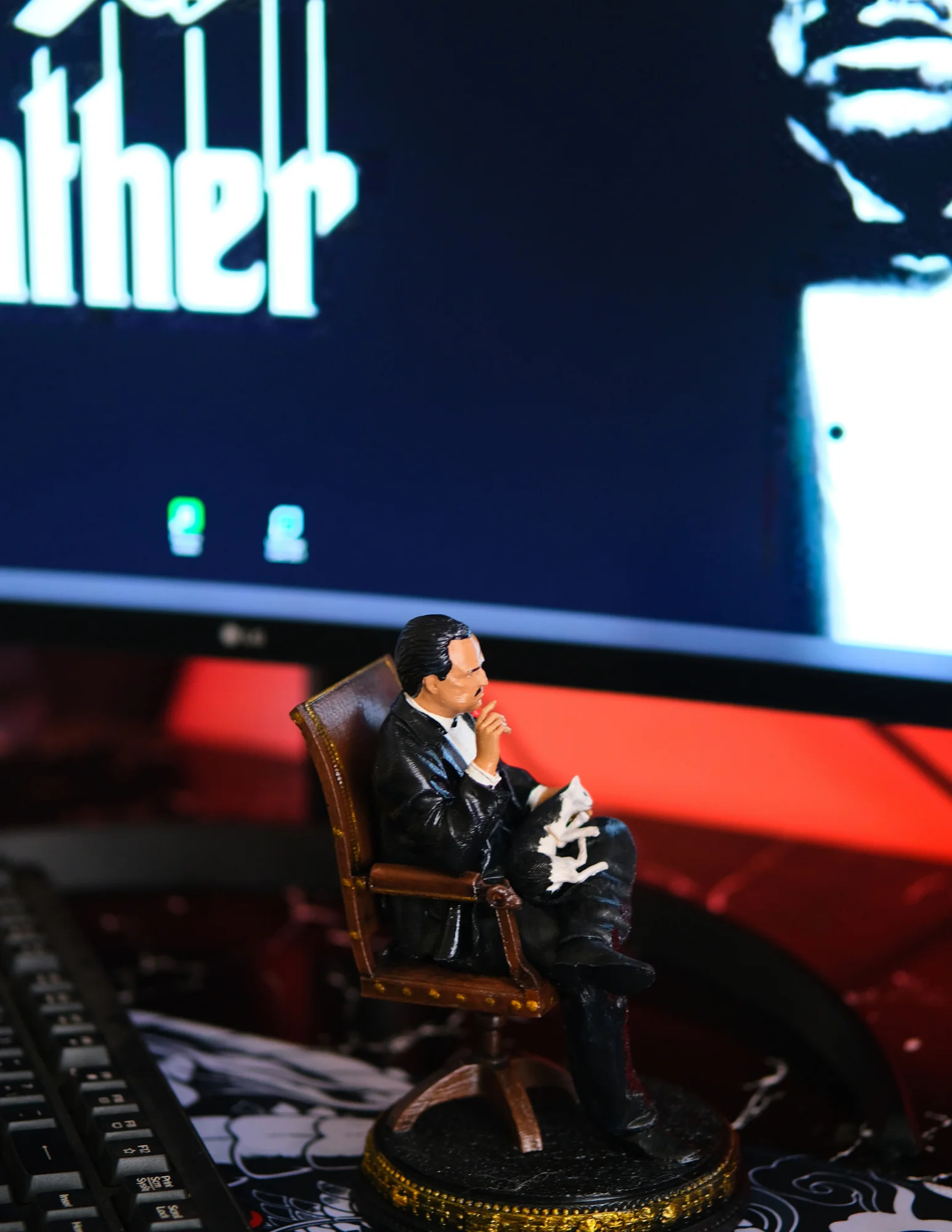 The Godfather ( God Father ) Marlon Brando / Don Corleone Büst / Figür Diorama 18cm Boyut