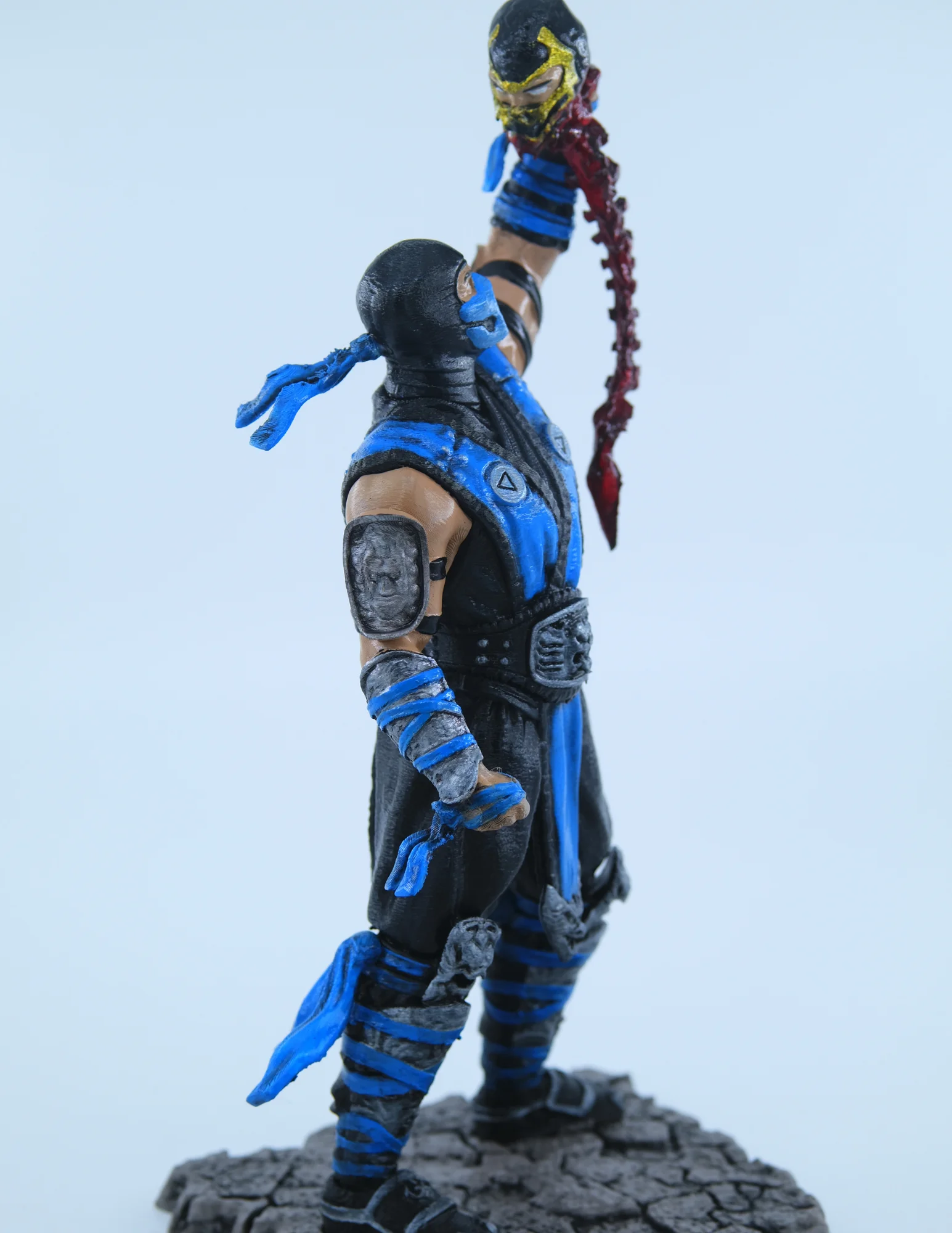 Mortal Kombat Sub-Zero Figür 30 cm - 3D Baskı - El Boyaması Koleksiyonluk Heykel - PLA