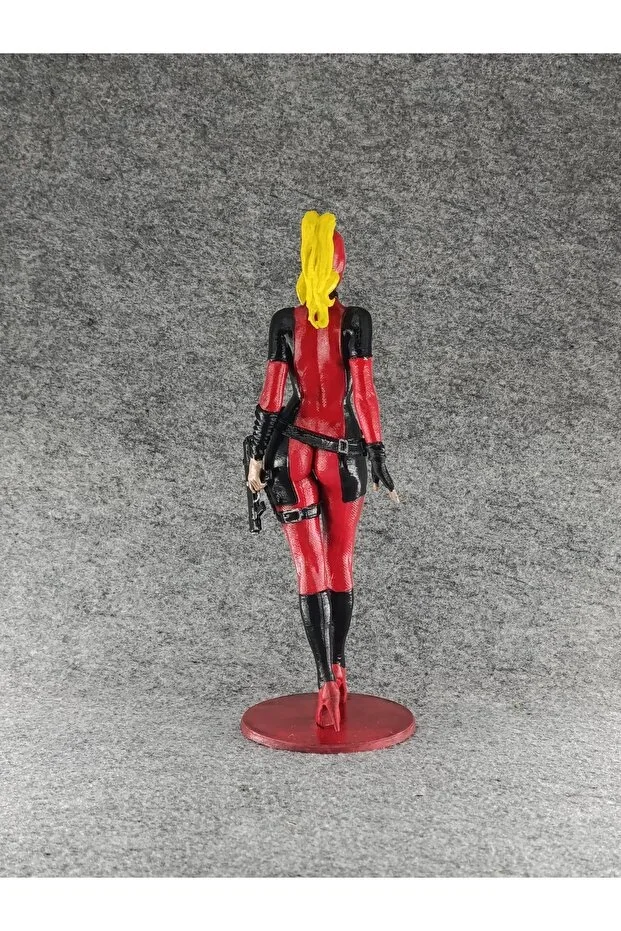 Deadpool Lady Deadpool Figür Heykel 26cm | 3D Baskı PLA Akrilik El Boyaması Koleksiyonluk
