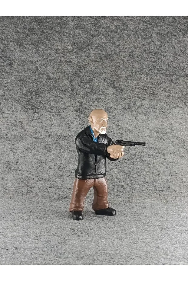 Breaking Bad Mike Figürü 15 cm 3D Yazıcı PLA Baskı Akrilik Boya El Yapımı Koleksiyon
