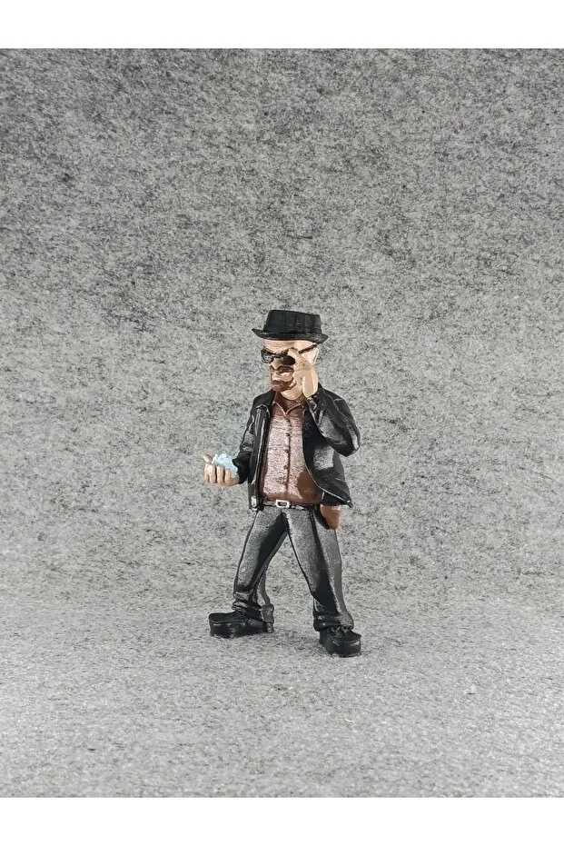 Heisenberg Breaking Bad Figürü 15 cm 3D Yazıcı PLA Baskı Akrilik Boya El Yapımı Koleksiyonluk