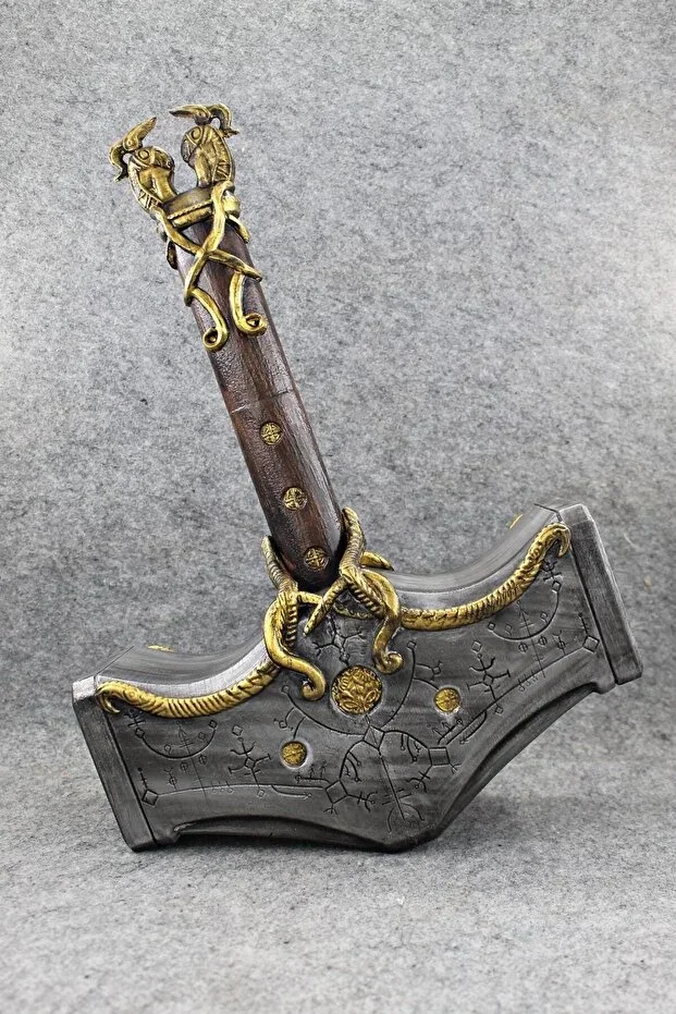 Mjölnir Çekici 40 cm Kratos God Of War Ragnarok Axe Figür (oyuncak Değildir)