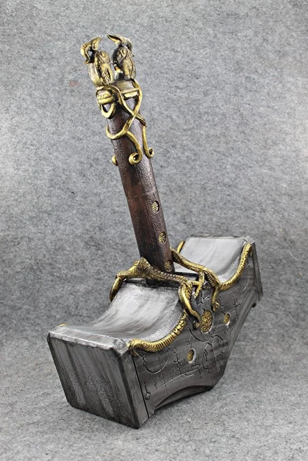 Mjölnir Çekici 40 cm Kratos God Of War Ragnarok Axe Figür (oyuncak Değildir)